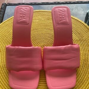 ZARA Pink Slide Sandals